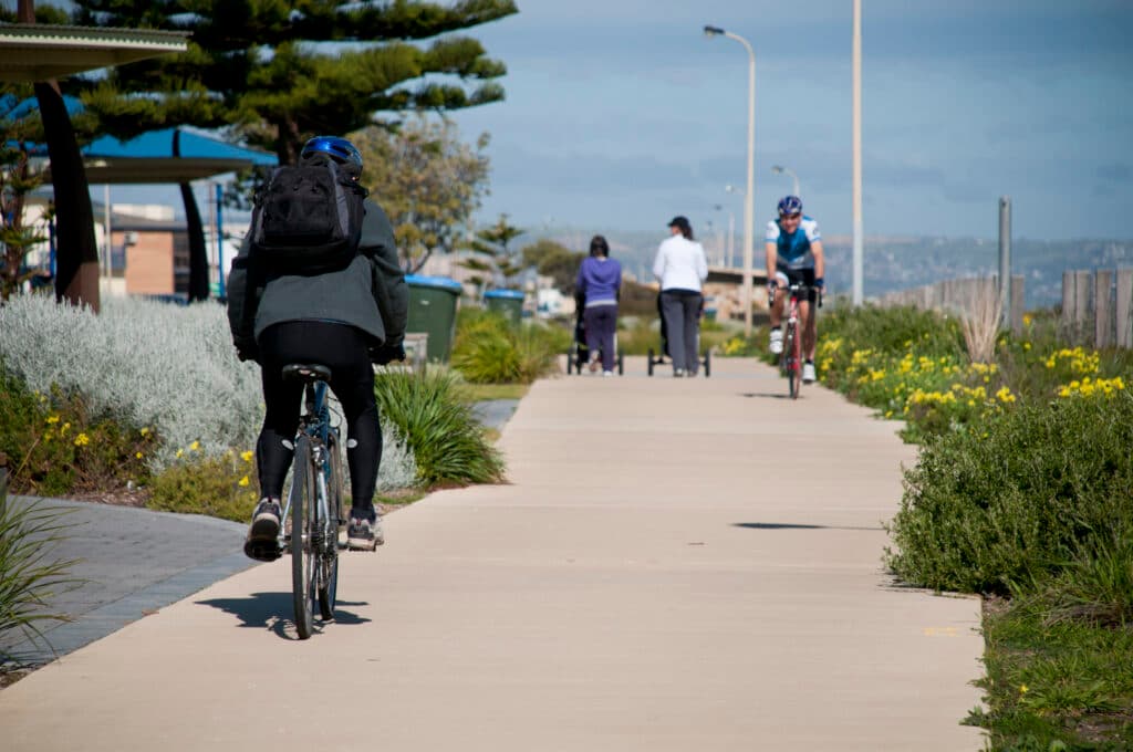 The coastal path that runs along the western edge of the City of Charles Sturt.